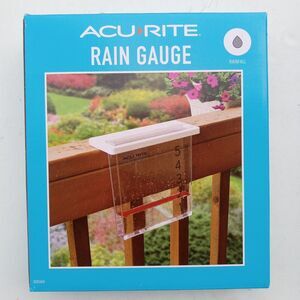 AcuRite Clear Waterfall Plastic Rain Gauge 1.5" x 8" x 9" (5-inch Capacity)